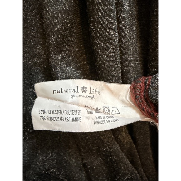 Natural Life Karlie Burgundy Floral Bouquet Velvet Dress Size Medium Boho - Picture 7 of 7